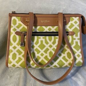 Spartina 449 Heyward Leather and Linen Purse Shoulder Bag